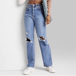 Wild Fable Super High Rise Straight Leg Jeans